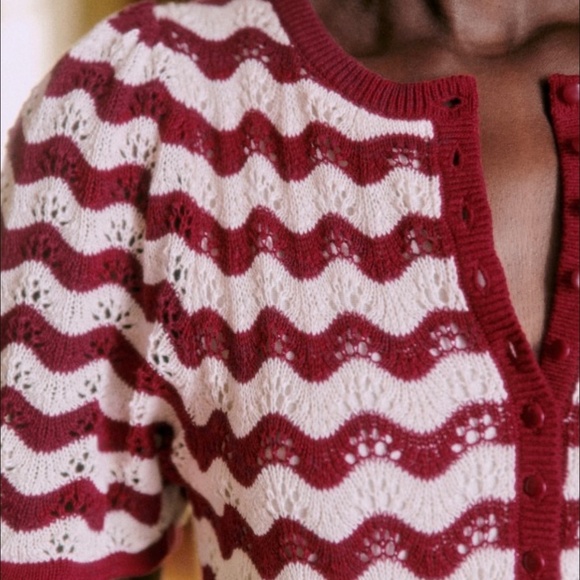 Sezane Emmanuelle Dress Twine/ Cherry - Size XS - Picture 4 of 5